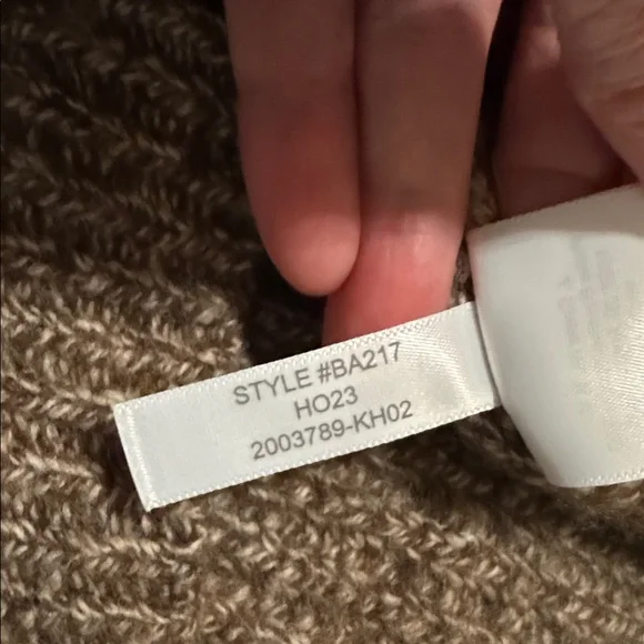 J Crew Rugged Merino Wool Heavyweight Cowl Neck Shawl Cardigan Sweater Brown-M - Picture 12 of 12